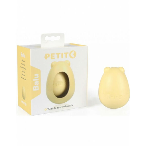 Игрушка-неваляшка для щенков Ebi petit резиновая Balu, желтая 8*6*6 см