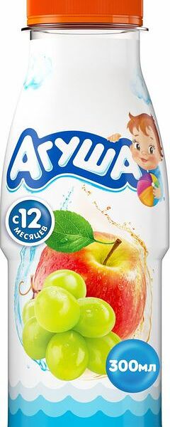 Напиток сокосодержащий Агуша яблоко-виноград 300мл