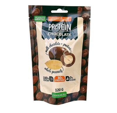 Драже Chikalab Protein арахис в молочном шоколаде 120 г