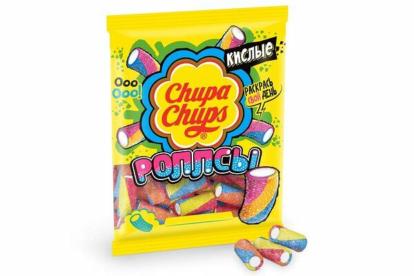 Мармелад жевательный Chupa Chups Sour Tubes mini с фруктовым вкусом
