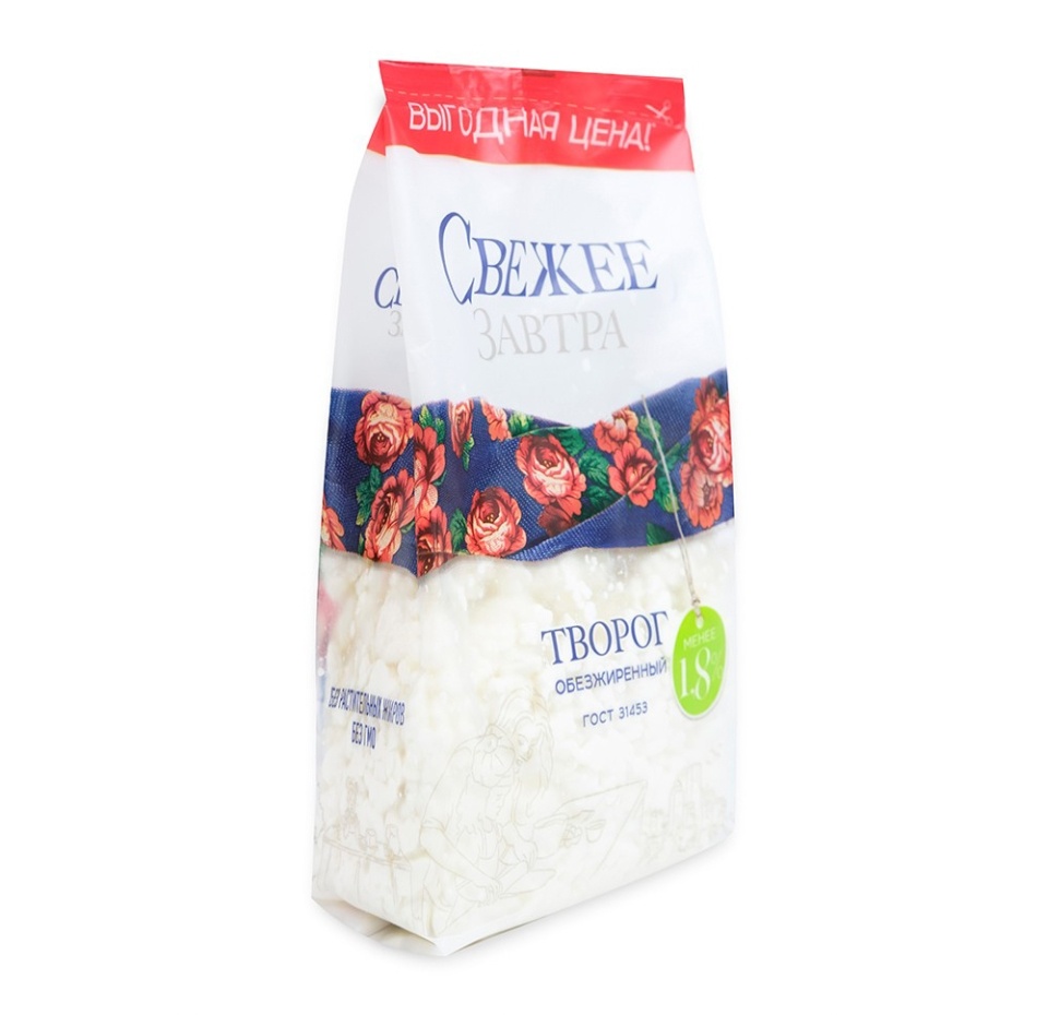 

Творог Свежее Завтра обезжиренный 1.8% 400 г