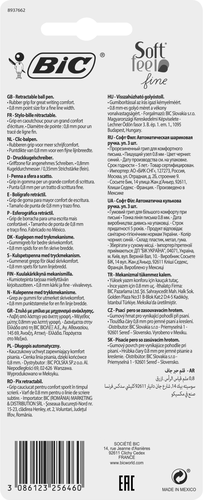 

Набор шариковых ручек Bic Soft Feel Fine 0.8 мм синий, 3 шт