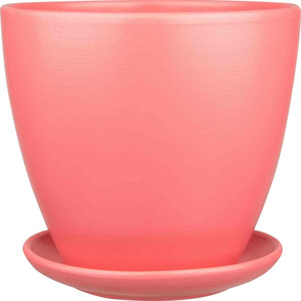 Горшок керамический с подставкой Бутон BH-42-1 цвет: розовый антик