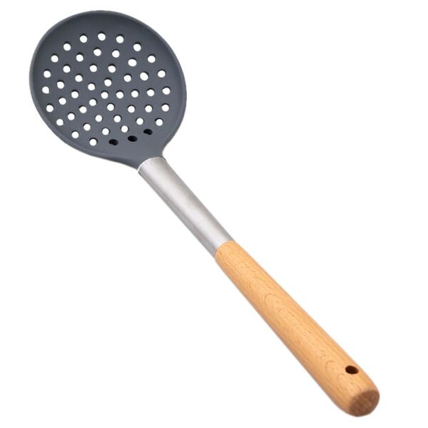 Шумовка, 35х10 см, дерево/нейлон//нерж. сталь