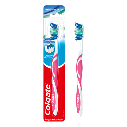 

Зубная щетка Colgate Тройное действие средней жесткости в ассортименте