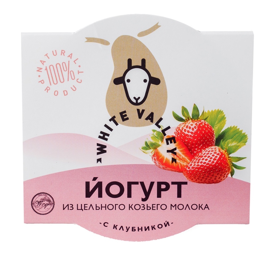 

Йогурт White Valley из козьего молока клубника 2.8-5.6% 160 г