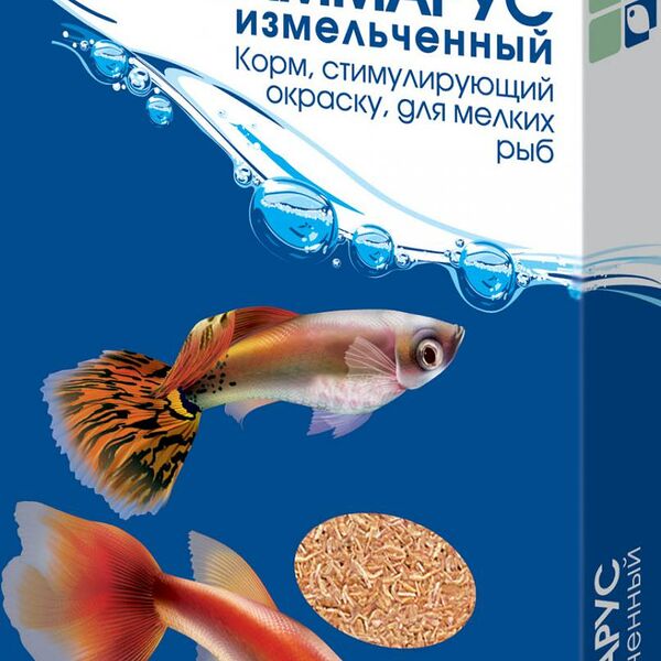 Корм для мелких рыб стимулирующий окраску Зоомир Гаммарус измельчённый