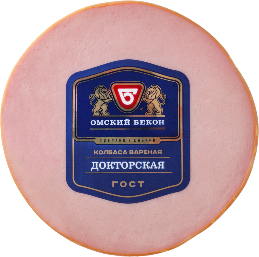 

Колбаса Омский Бекон докторская вареная вес