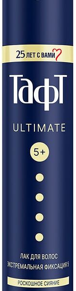 Лак для укладки волос Тафт Ultimate экстремальная фиксация 225мл