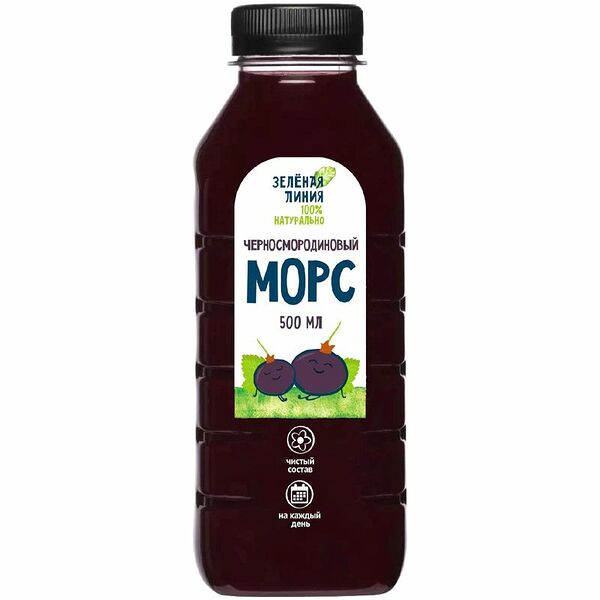 Морс черносмородиновый Зелёная Линия, 500мл