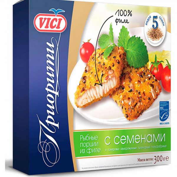 Рыбное филе Vici Приорити с семенами