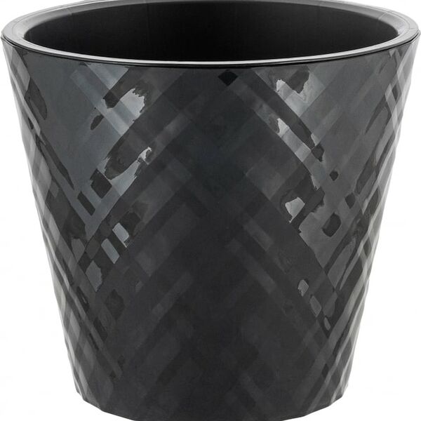 Горшок для цветов InGreen Manhattan c дренажной вставкой оникс 19см 3.3л