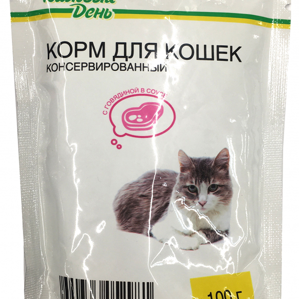 Корм для кошек Каждый День с говядиной в соусе