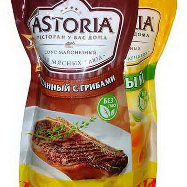 Акционный набор соусов Astoria: Сметанный с грибами 233г+Соус сырный 233г
