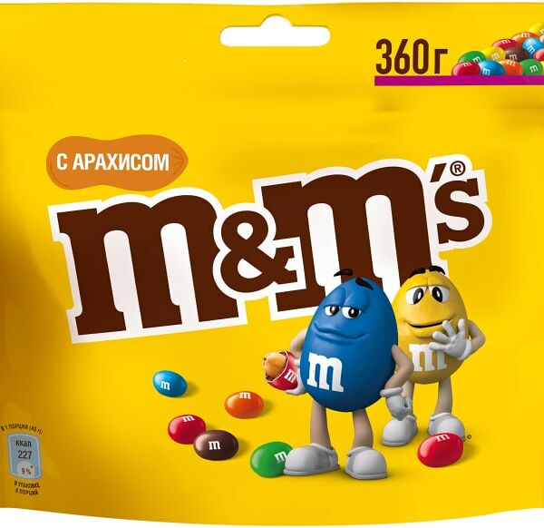Драже M&Ms с арахисом 360г
