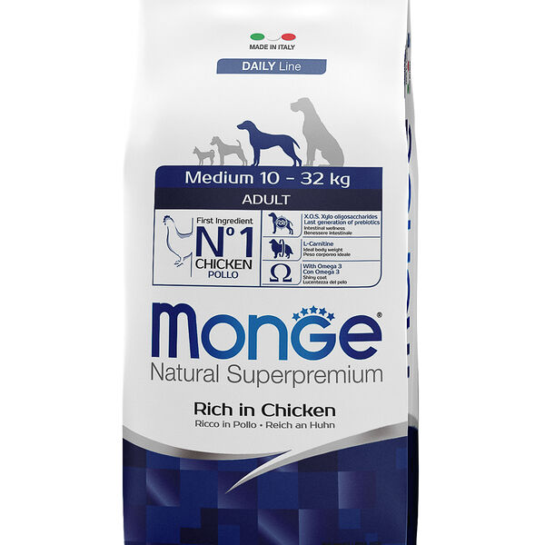 Monge Dog Medium Adult корм для взрослых собак средних пород Курица