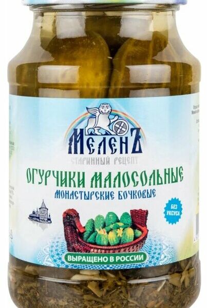 Огурчики малосольные МеленЪ Монастырские бочковые