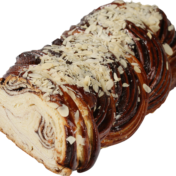 Коса сдобная с начинкой банан-шоколад вес ЗМП до 200г