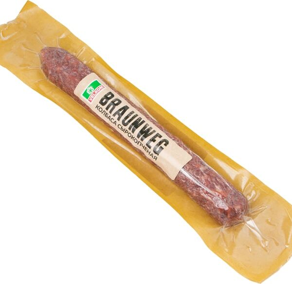 Колбаса Велком Braunweg сырокопченая полусухая 165г