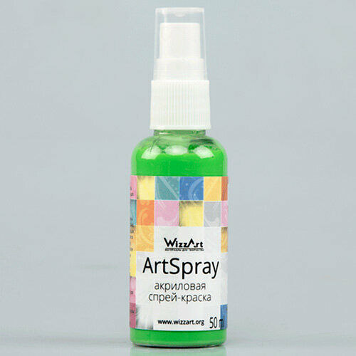 Спрей-Краска ArtSpray, малахитовый 50мл Wizzart