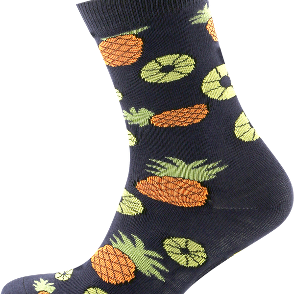 Носки женские INWIN р. 23, 25 черные с ананасами, Арт. BPF21/W01- pineapple