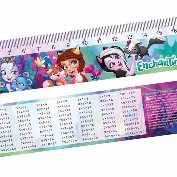 Линейка пластиковая Centrum Enchantimals, 20 см
