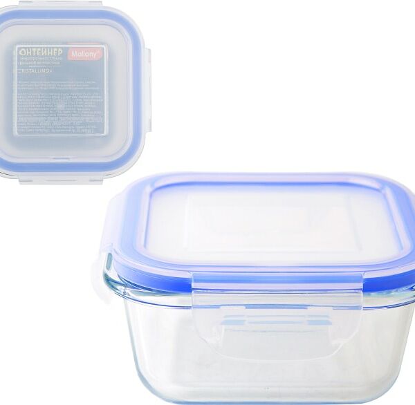 Контейнер Mallony Cristallino из жаропрочного стекла с крышкой 300мл