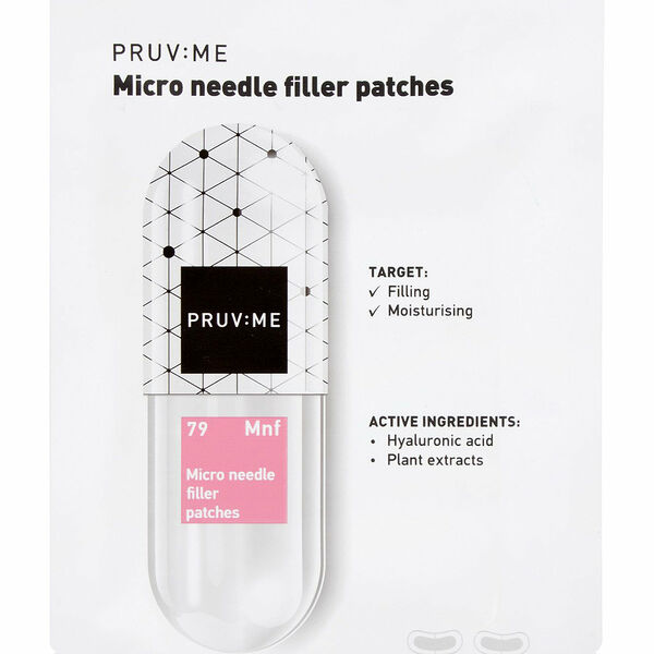 Патчи-филлеры для лица Pruv:me Mnf 79 Micro needle filler patches с микроиглами гиалуроновой кислоты 17 г 2 шт