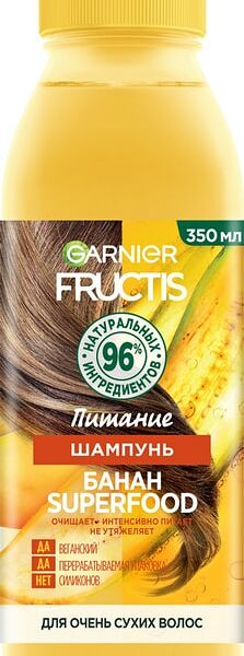 Шампунь Garnier Fructis Банан Superfood Питание для очень сухих волос 350мл
