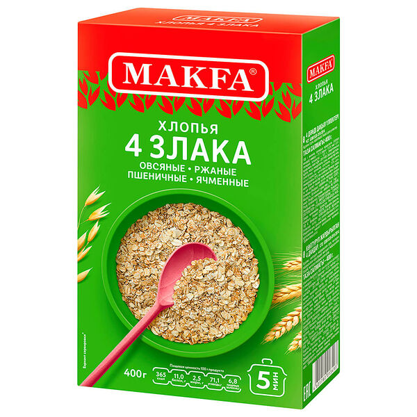 Хлопья MAKFA 400 г 4 злака