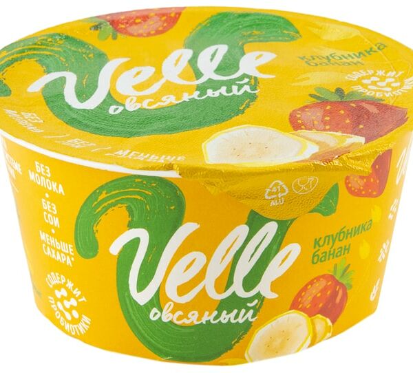Продукт овсяный Velle Клубника-банан 130г