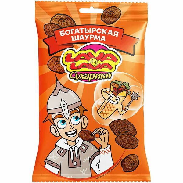 Сухарики Lava Lava Богатырская шаурма ржаные