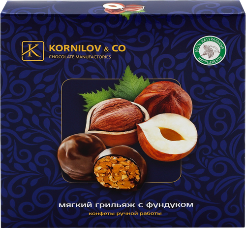 

Конфеты Kornilov And Co Мягкий грильяж с фундуком