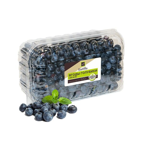 Ягода голубики свежей упаковка ТМ «EcoVilla» 500г Республика Беларусь