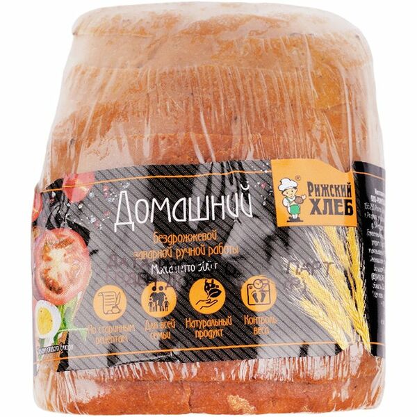 Хлеб ржано-пшеничный подовый РИЖСКИЙ ХЛЕБ Домашний, заварной