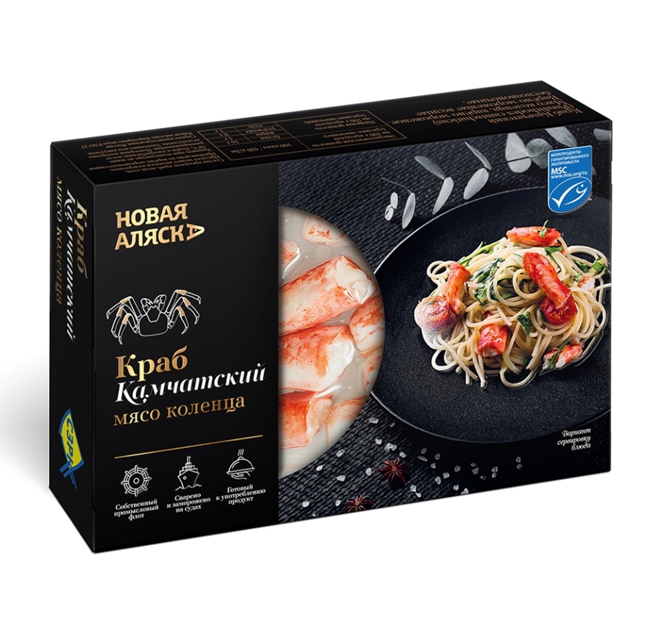 

Краб варено-мороженый Новая Аляска Камчатский мясо коленца