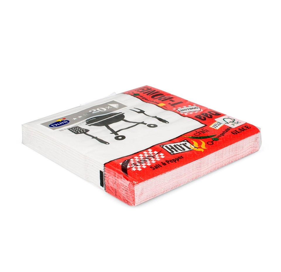 

Салфетки Duni Barbeque 33х33 см 3-слойные 20 шт