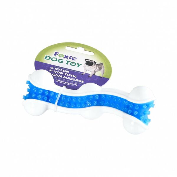 Игрушка для собак FOXIE Косточка массажная размер M 13х4,5х4см нейлон
