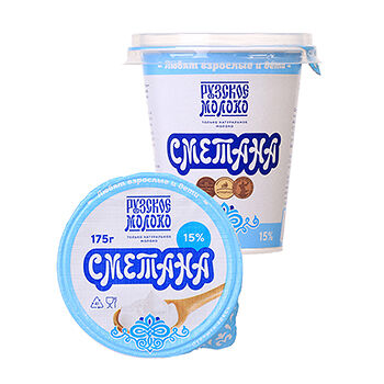 Сметана Рузское молоко 15%