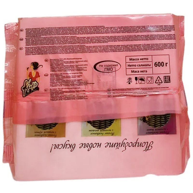 

Печенье КИКО бисквитное в темной глазури с начинкой клубника 600г