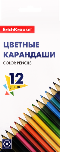 

Карандаши цветные ERICH KRAUSE, шестигранные, 12 цветов Арт. 231374/94