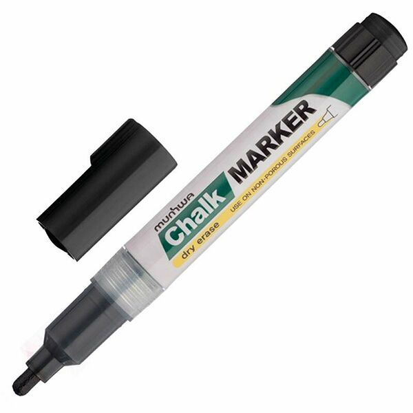 Маркер меловой MunHwa CM-01 чёрный 3 мм