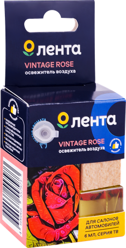 

Освежитель воздуха автомобильный ЛЕНТА Vintage rose, 6мл