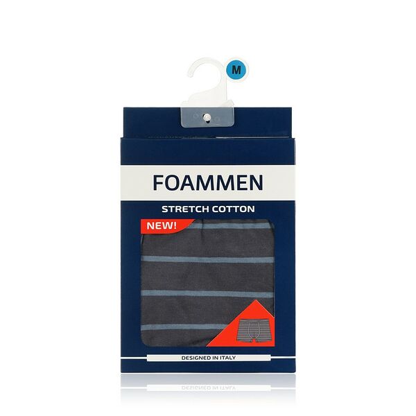 Мужские трусы-боксеры Foammen Fo210007-1 Голубая Полоска M