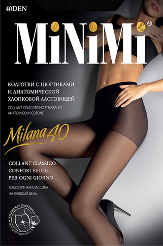 

Колготки женские Minimi Milana 40 den nero 5 с шортиками