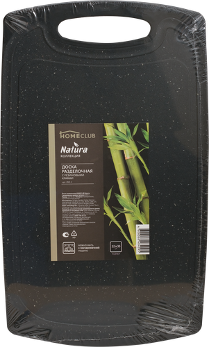 

Доска разделочная HOMECLUB Natura 22x35см, с резиновыми краями