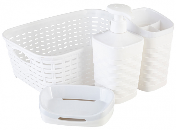 Набор Полимербыт для ванной комнаты reef 4 предмета, цвет в ассортименте