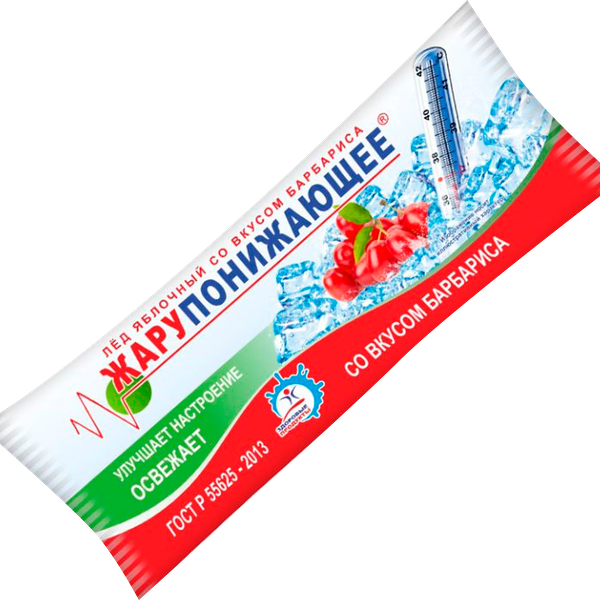Мороженое Жарупонижающее Фруктовый лед яблочный со вкусом барбариса 70 г