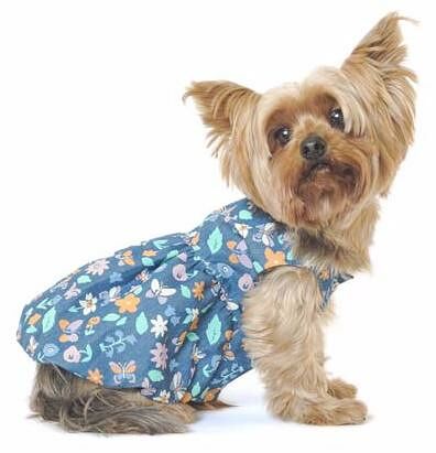 Платье для собак Колокольчик XL синий (девочка)