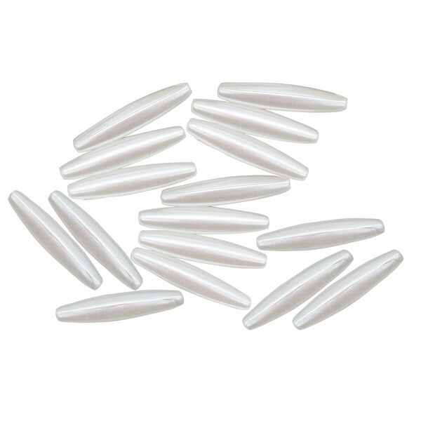 Бусины пластиковые, 2530#, 27*6MM, 42шт/упак(белый)